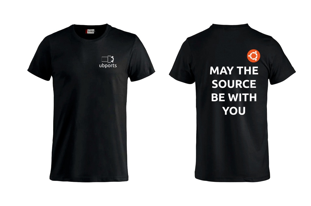 UBports T-Shirt "May the source be with you"